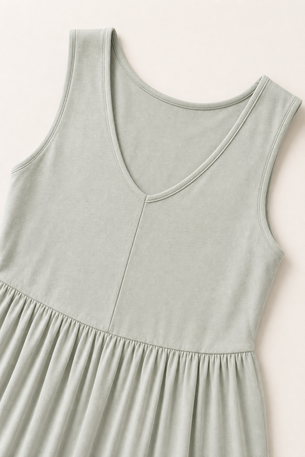 Vestido midi sem mangas com saia franzida - JMTRICK standard-5 04 版型结构细节