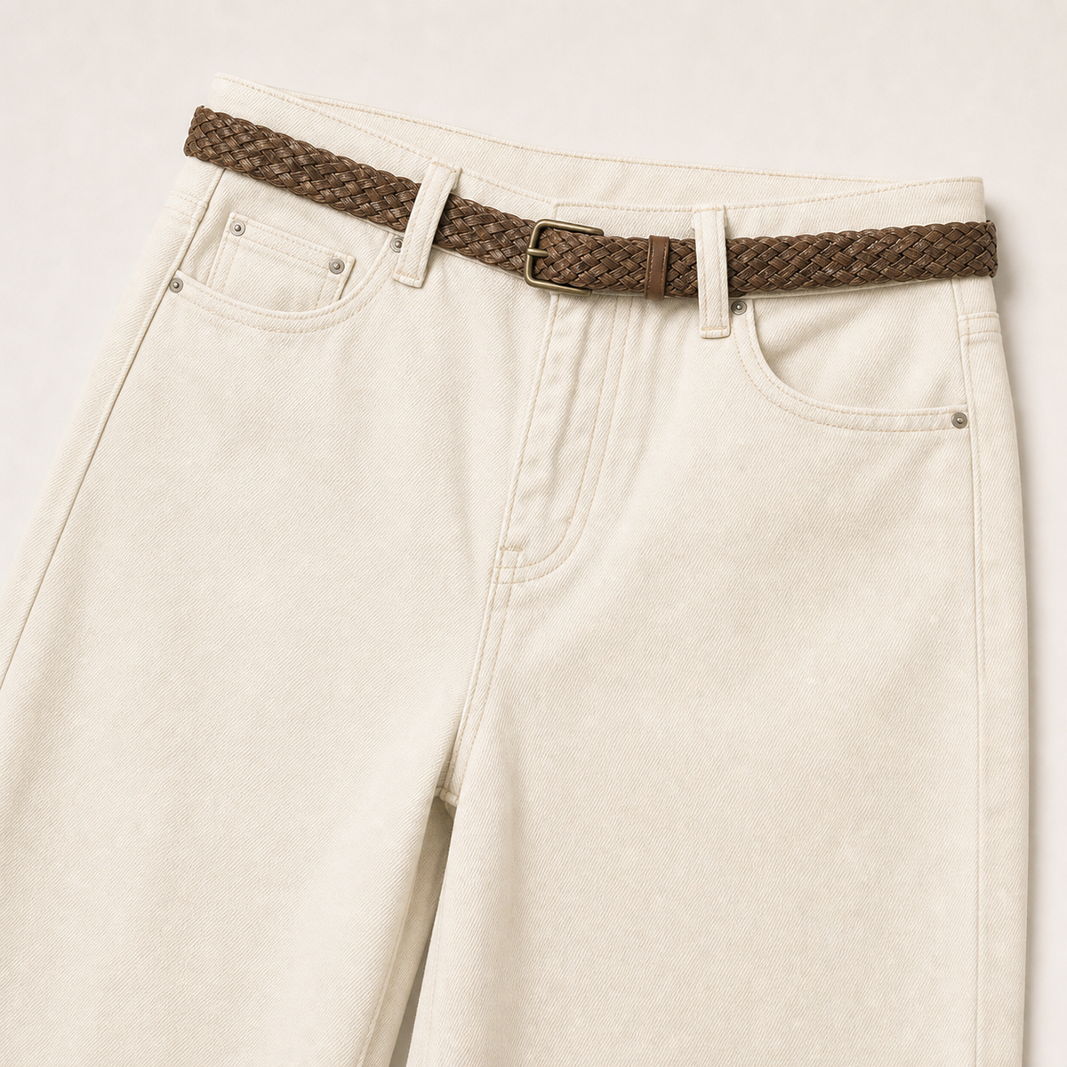 Calca wide leg off white - JMTRICK standard-5 04 版型结构细节-腰袢编织腰带