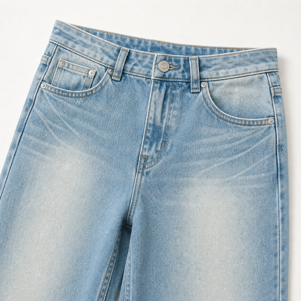 Calca jeans wide leg clara - JMTRICK standard-5 04 版型结构细节-腰头口袋门襟