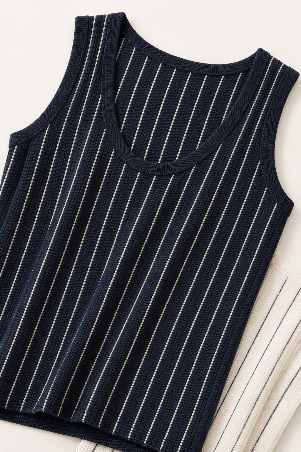 Regata tricot listrada alongada - JMTRICK standard-5 04 版型结构细节-U领竖条纹