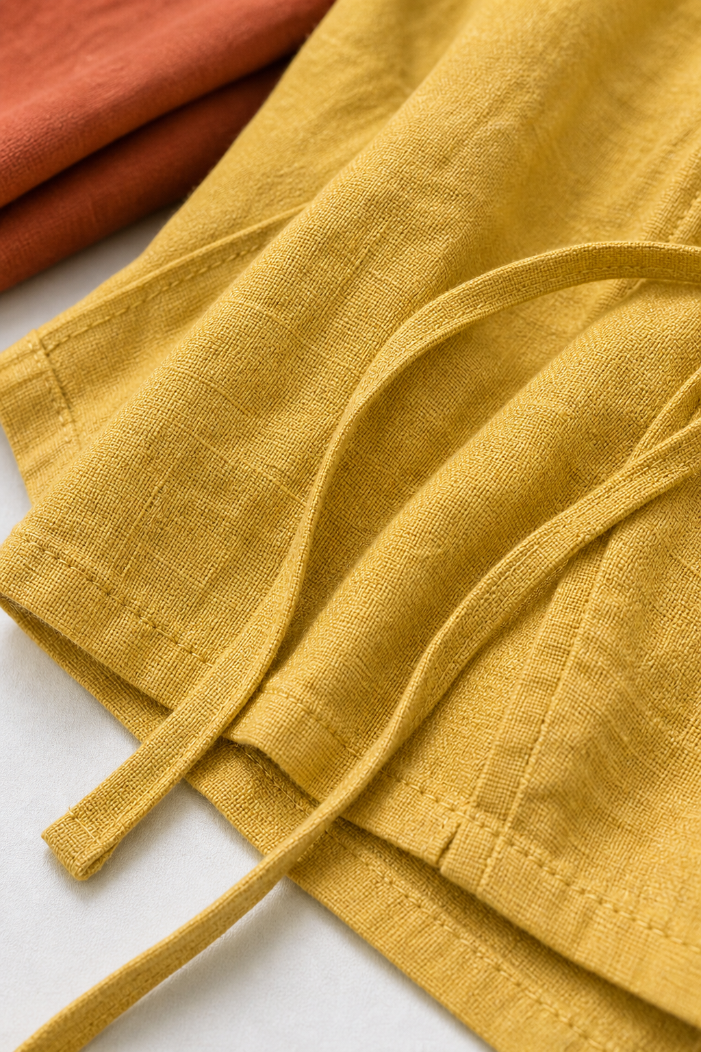 Vestido regata linho com amarracao costas - JMTRICK standard-5 05 面料细节-轻薄亚麻混纺