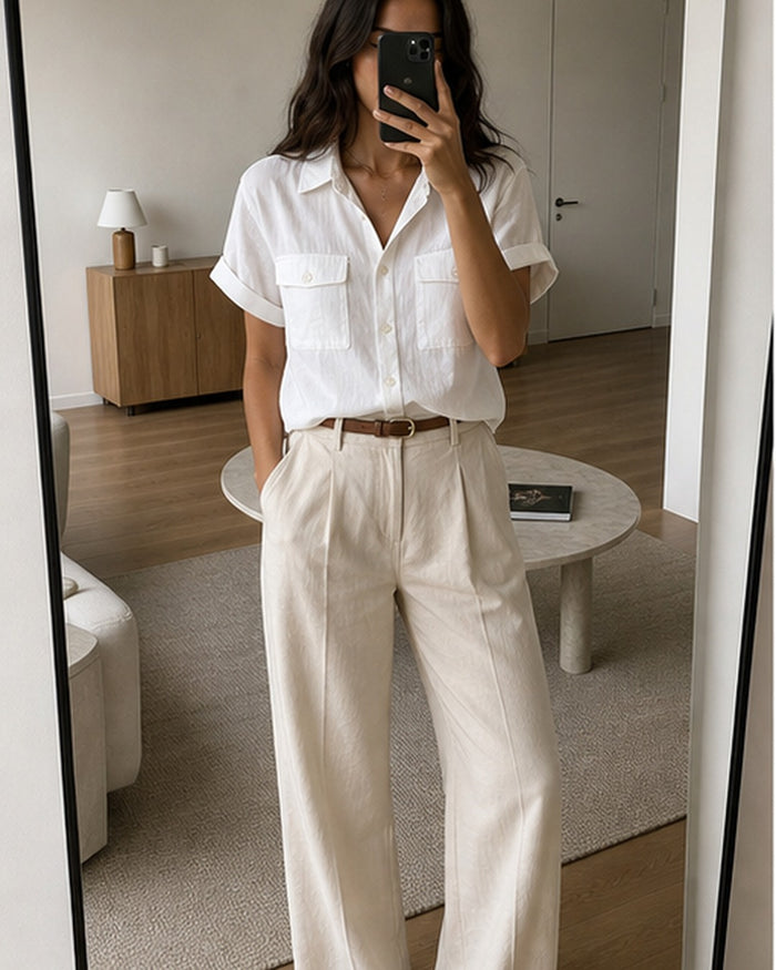 Camisa utilitaria manga curta