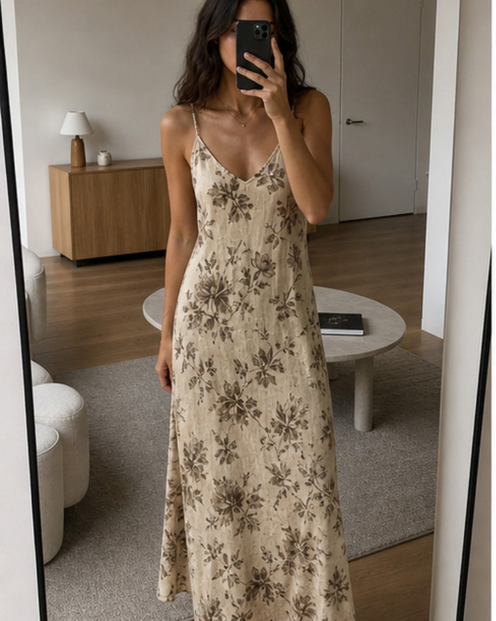 Vestido slip floral