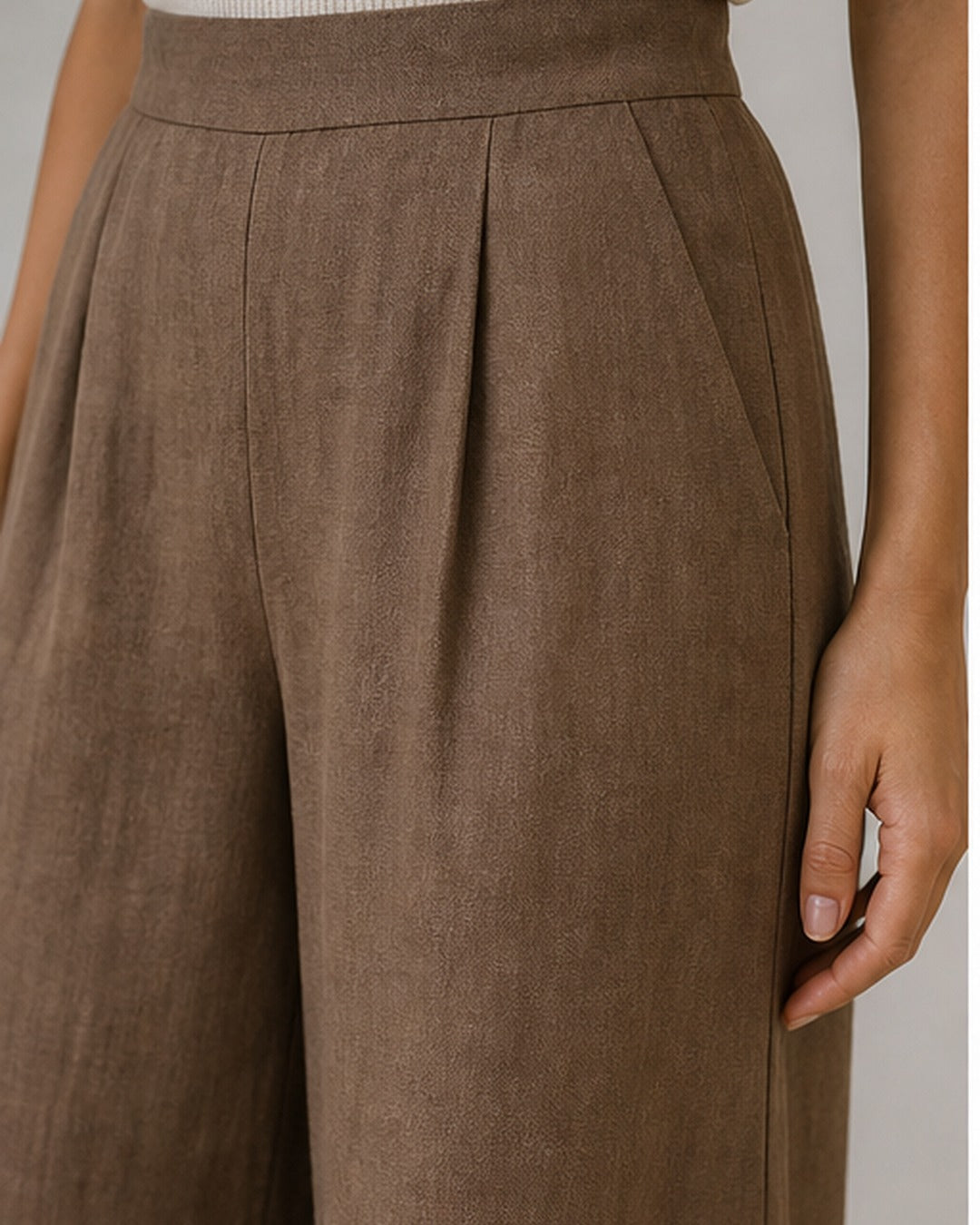 Calca pantalona colorida - editorial com modelo 3