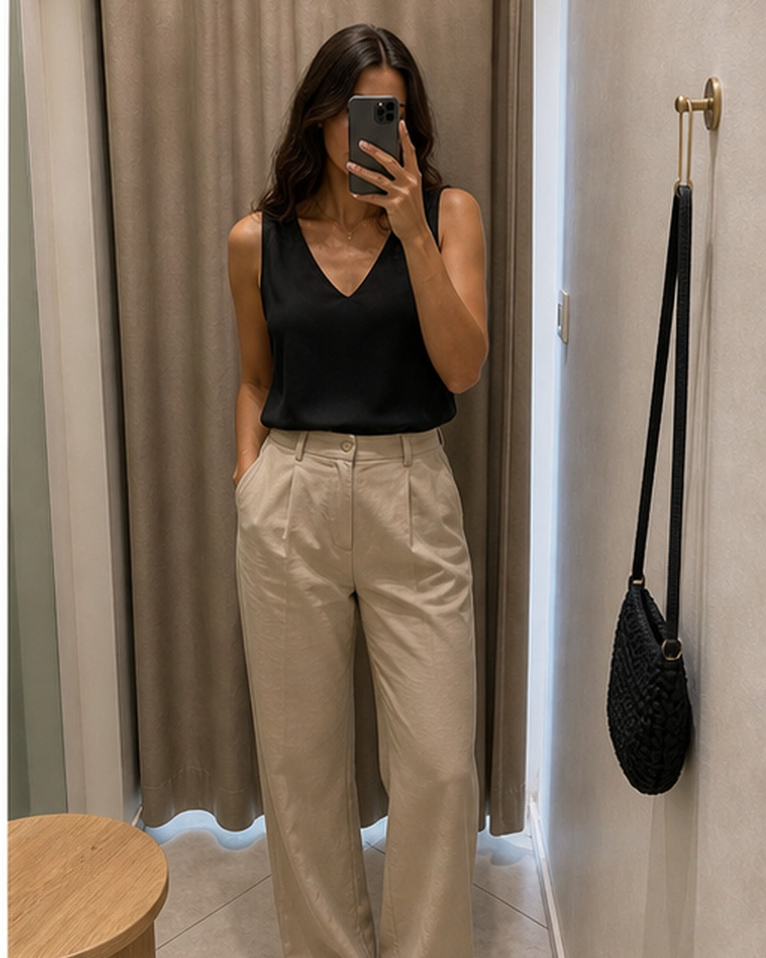 Blusa regata decote V - editorial com modelo 4